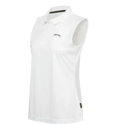 Slazenger Womens Sleeveless Polo Shirt in White