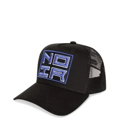 Societe Noir Coord Lettering Trucker Cap in Black