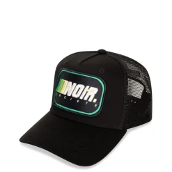 Societe Noir Lettering Trucker Cap in Black