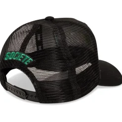 Societe Noir Lettering Trucker Cap in Black