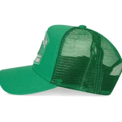 Societe Noir Marais Lettering Trucker Cap in Green