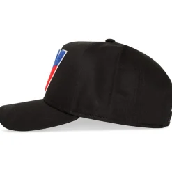 Societe Noir Number Lettering Snapback Cap in Black