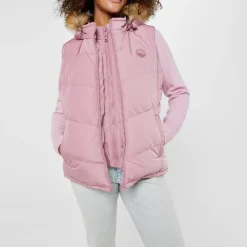 SoulCal 2 Zip Gilet Ladies in Pink