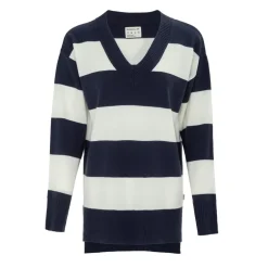 SoulCal Cal Women Long Sleeve Stripe Jumper in Blue