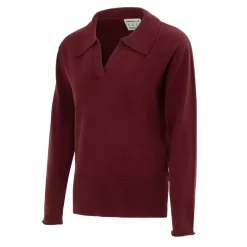 SoulCal Cal Women Long Sleeve Polo Jumper in Red