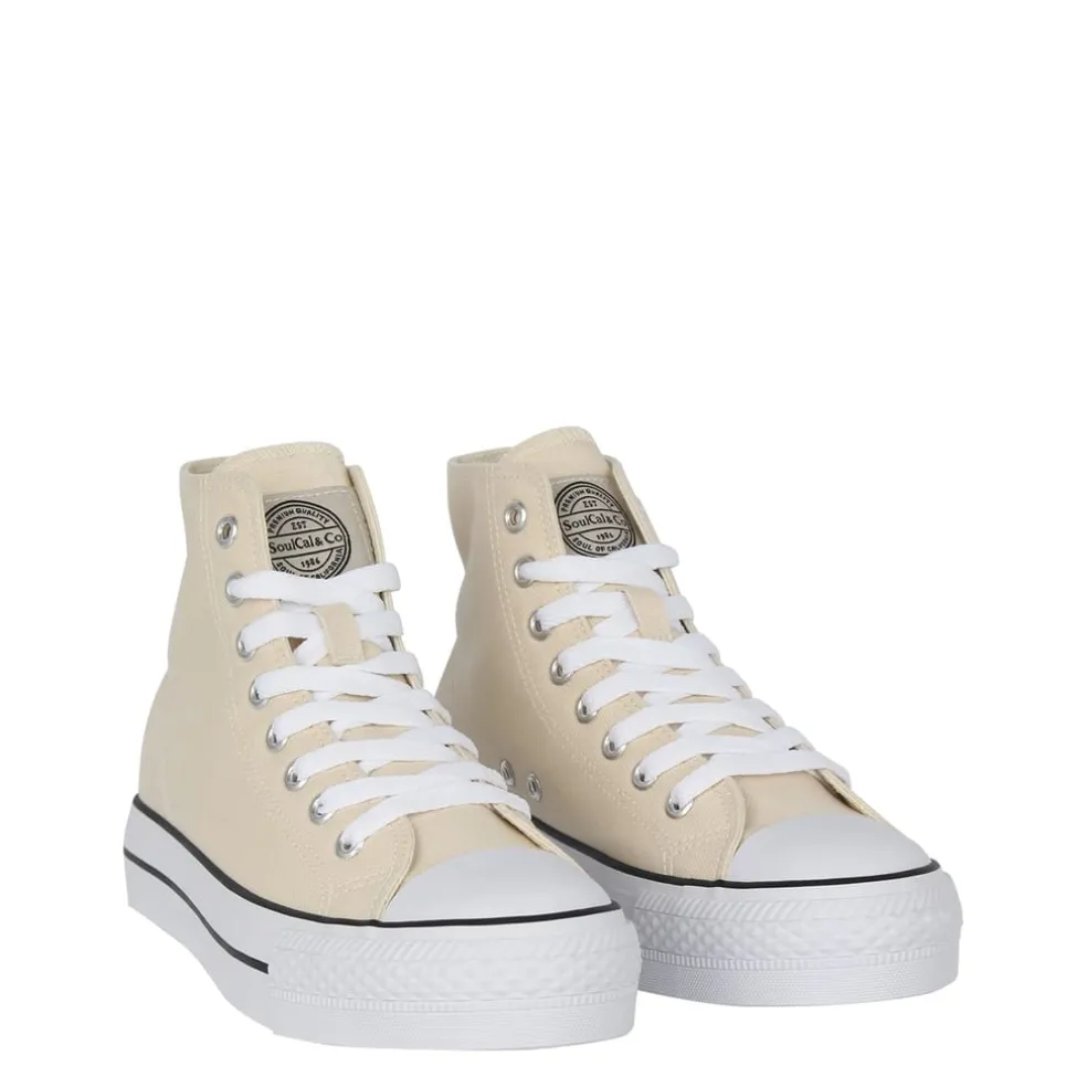SoulCal Top Platform Trainers in Beige