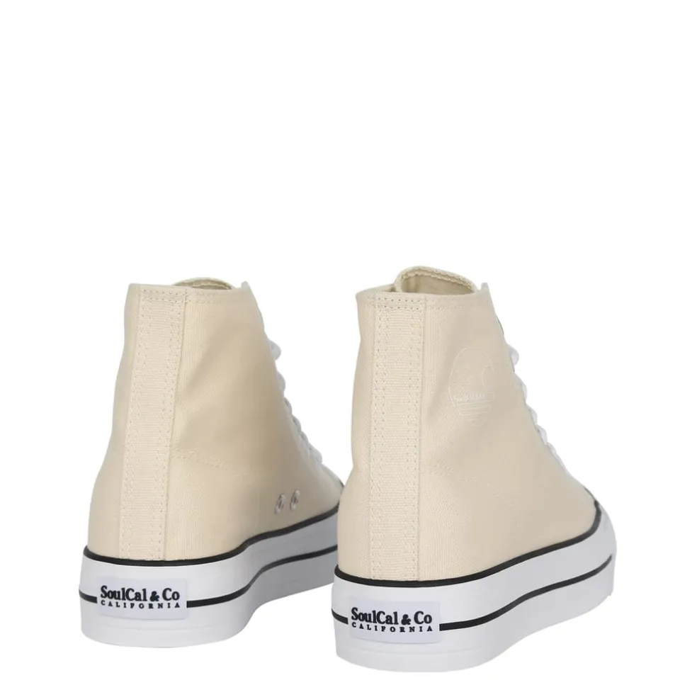 SoulCal Top Platform Trainers in Beige