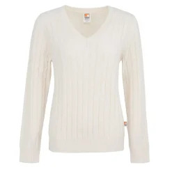 SoulCal V-Neck Long Sleeve Regular Fit Sweater in Cream
