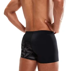 Speedo Allover V-Cut Aquashorts in Black Grey