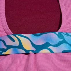 Speedo Belted Deep U-Back 1 Piece Swimsuit in Pink