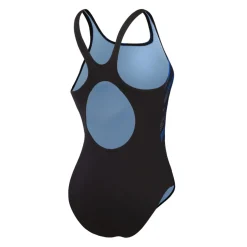 Speedo HyperBoom Muscleback Swimsuit in black blue