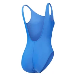 Speedo Logo Deep U-Back 1 Piece Swimsuit in Blue