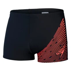 Speedo Medley Logo Aqua Shorts in Black Red
