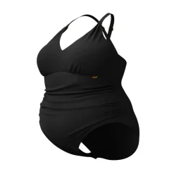 Speedo Shaping V-Neck 1 Piece Swimsuit in Black