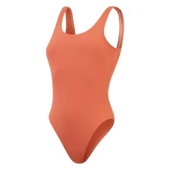 Speedo Textured Deep U-Back Swimsuit in Orange