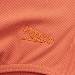 Speedo Textured Deep U-Back Swimsuit in Orange