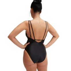 Speedo Womens Shaping Strappy 1 Piece in Black