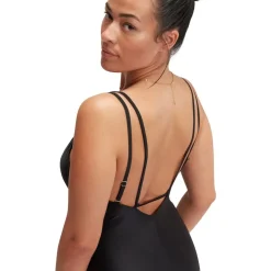 Speedo Womens Shaping Strappy 1 Piece in Black