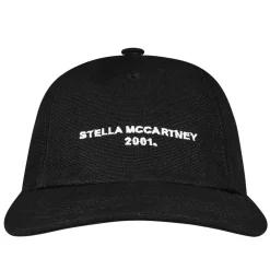 Stella McCartney Embroidered Logo Cap in Black