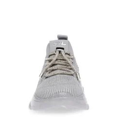 Steve Madden Meter Trainers in Silver