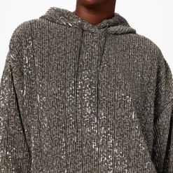 Stine Goya Jesper Sequin Hooded Sweatshirt in Pink