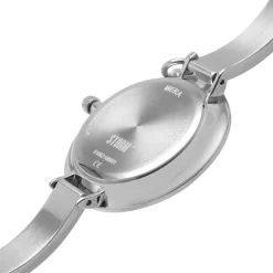 Storm Mera Siver Lazer Blue Stainless Steel Quartz Watch in White