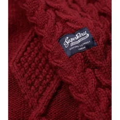 Superdry Jacob Regular Fit Crew Neck Sweater in Red