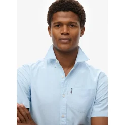 Superdry Regular Fit Short Sleeve Shirt in Blue