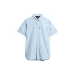 Superdry Regular Fit Short Sleeve Shirt in Blue