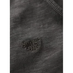 Superdry V Neck Relaxed Fit Sleeveless Top in Black