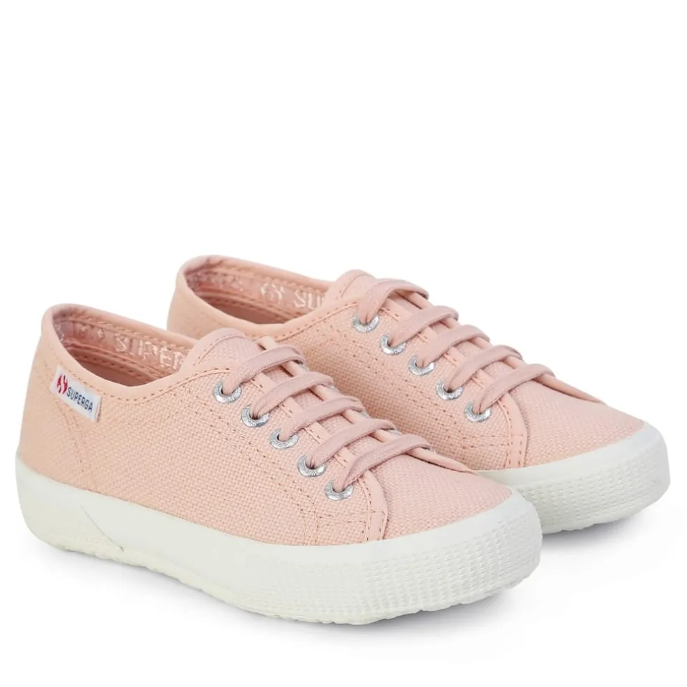 Superga Canvas Low Top Flatform Sneakers in Pink