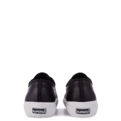 Superga Leather Trainers in Black