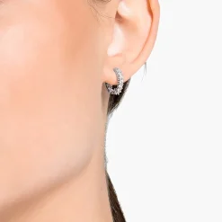 Swarovski Hoop Earrings in Silver
