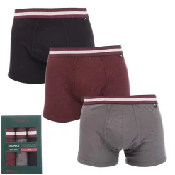 Ted Baker 3 Pack of Cotton Trunks in Black Grey