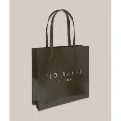 Ted Baker Crinkle Icon Leather Tote Bag in Green