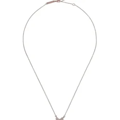 Ted Baker Crystal Bow Pendant Necklace in White