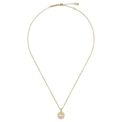 Ted Baker Crystal Button Pendant Necklace in Gold
