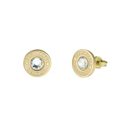 Ted Baker Crystal Button Stud Earrings in Gold