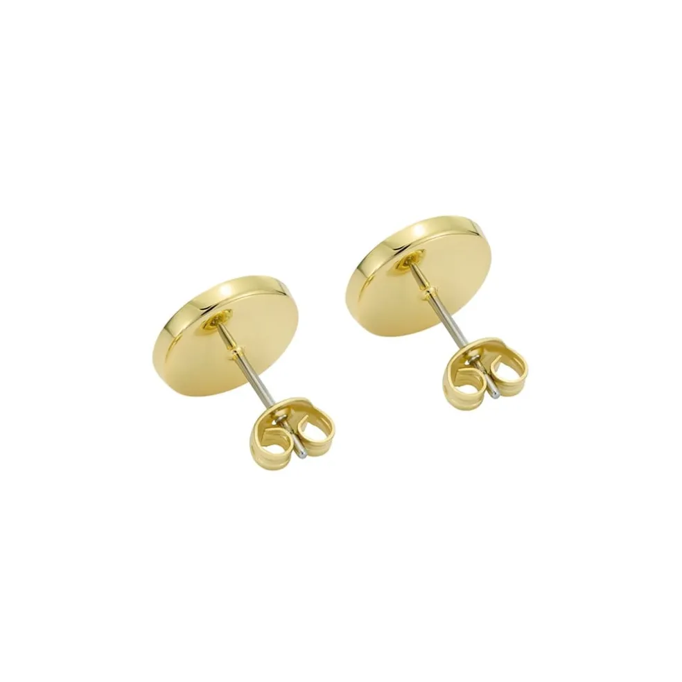 Ted Baker Crystal Button Stud Earrings in Gold