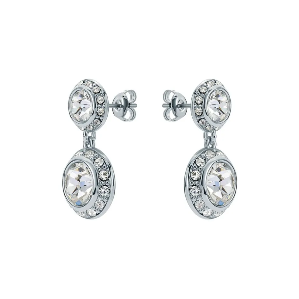 Ted Baker Crystal Drop Earrings in Silver