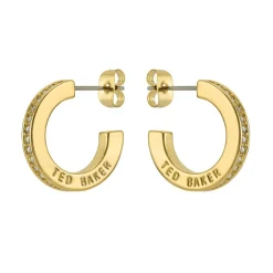 Ted Baker Crystal Hoop Earrings in Gold