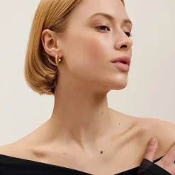 Ted Baker Crystal Hoop Earrings in Gold