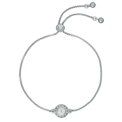 Ted Baker Cubic Zirconia Crystal Chain Bracelet in Silver