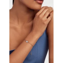 Ted Baker Cubic Zirconia Crystal Chain Bracelet in Silver