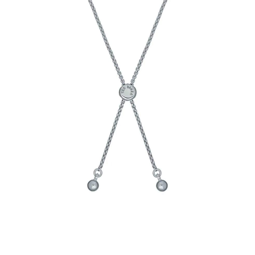 Ted Baker Cubic Zirconia Crystal Chain Bracelet in Silver