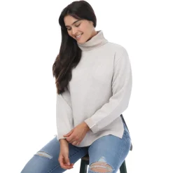 Ted Baker Lidyaa Relaxed Fit Funnel Neck Jumper in Natural