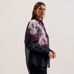 Ted Baker Orrin Long Sleeve Shirt in Blue