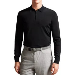 Ted Baker Pin Buckle Column Logo Belt in Black