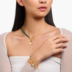 Thomas Sabo Charm Necklace with Beads in Gold