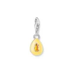 Thomas Sabo Drop Charm Pendant in Silver Orange